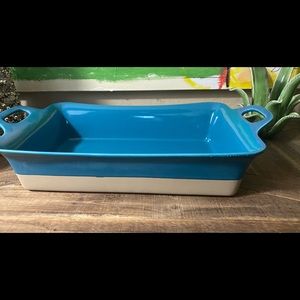 Rachael Ray Hyyge Ceramic Baker Teal Blue